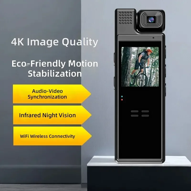 for 4K Law Enforcement Recorder with Video DV Function All-in-One Sports CCD Retro Camera HD Wireless WiFi Thumb Cam