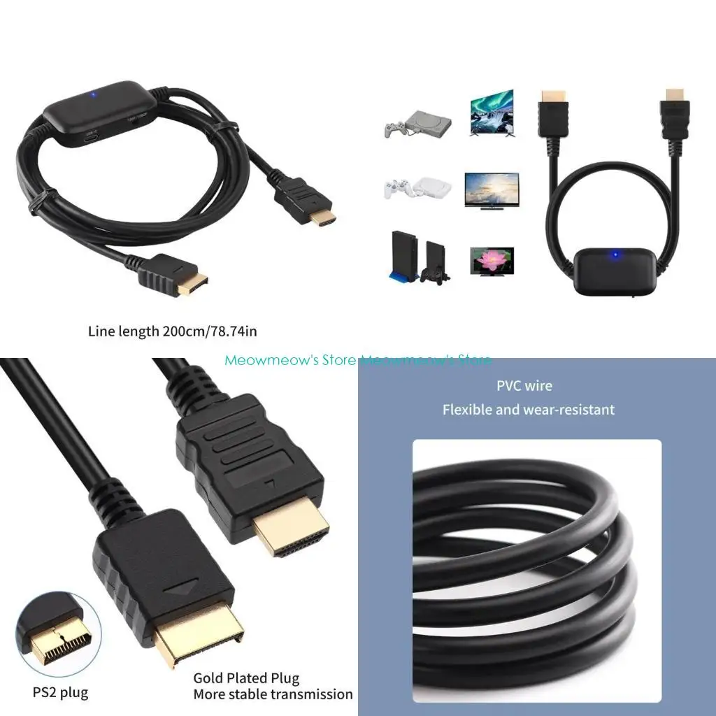 

W91a Высокая определение видео преобразователя HDTV конвертер для видеоигр Консоль 79 -дюймовый кабельный адаптер конверсий