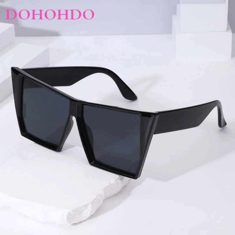 

DOHOHDO New UV400 Popular Vintage Luxury Brand Designer Sunglasses Women For Men Shades Big Frame Square Windproof Sun Glasses