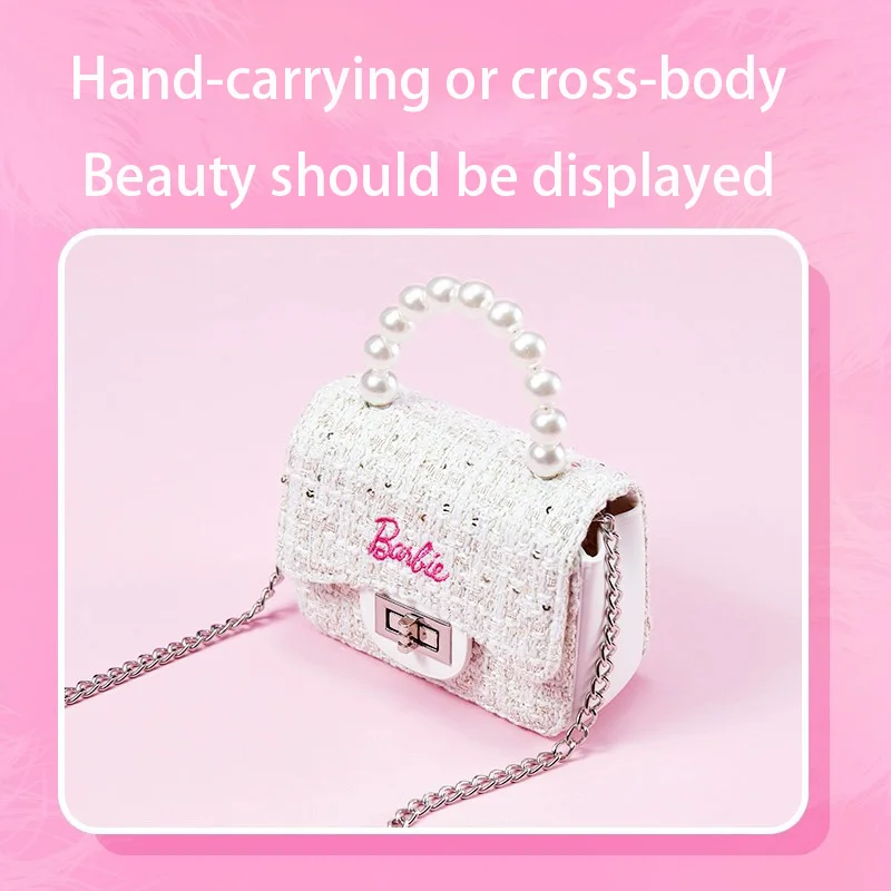 MINISO Barbie Series Pink Cute Little Fragrance Jelly Tote Bag Genuine in-stock hot sale Sweet and elegant style New Releases