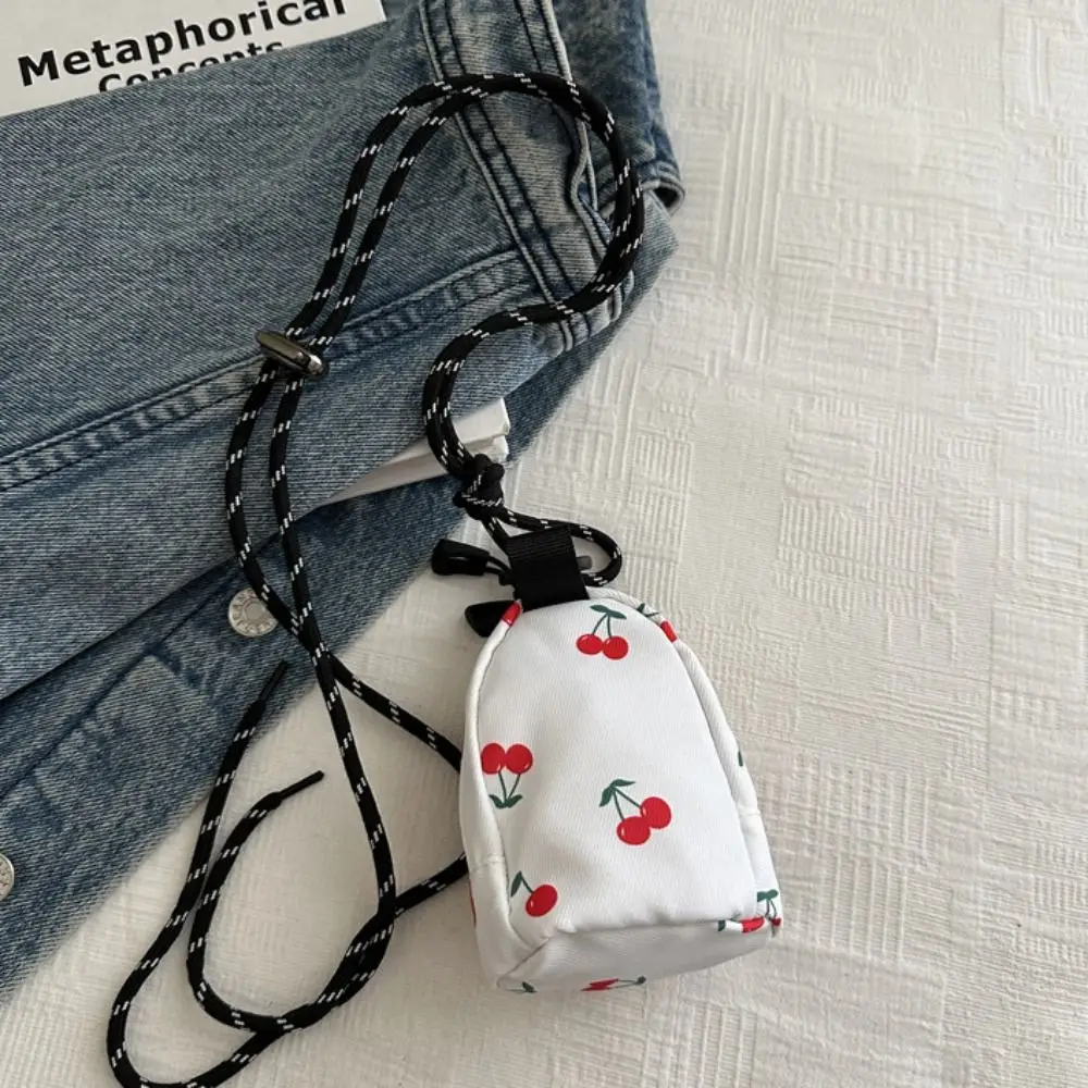 المحمولة عملة الحقيبة قماش عملة المحفظة الحبل ليتل ديزي محفظة صغيرة الكورية نمط الكرز حقيبة تخزين صغيرة حقيبة كروسبودي