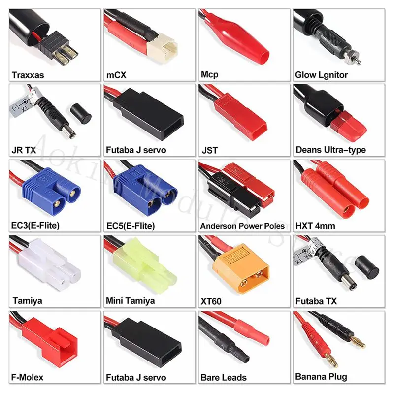 19 In 1 Multifunctional Octopus Convert Wire Banana Plug Lipo Battery Multi Charger Adapter Cord Converter For XT60