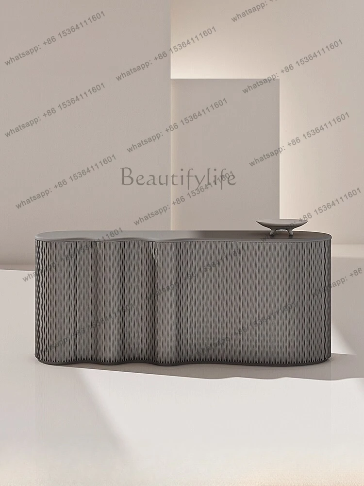 

Итальянский светлый роскошный элитный обеденный боковой шкафчик, современный простой дизайнерский шкаф для хранения в вилле, гостиной