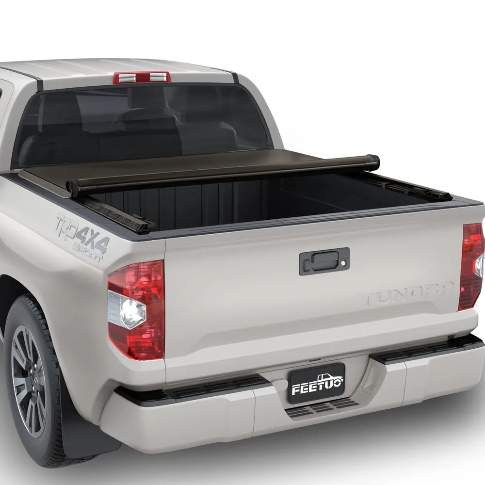 Soft Roll Up Tonneau Cover Truck Bed for 2007 2021 Tundra (Excl. Trail Edition) 6.5FT/78.7inch w/o The Deck Rail System