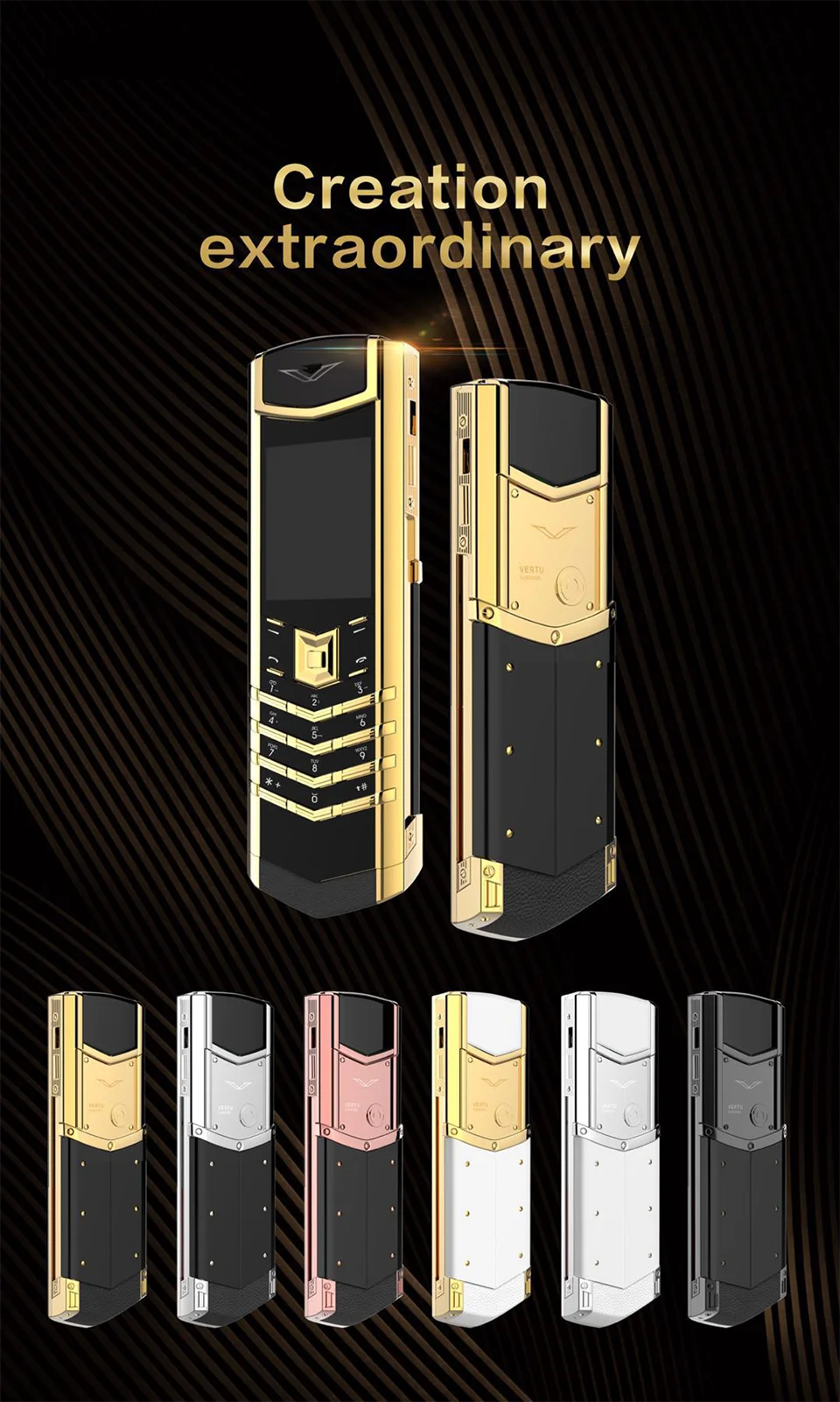 Classic Signature Handmade Cellphone Dual SIM Bluetooth Dialer Ebook Elegant Metal Luxury Feature Senior Mobile Phone 2G