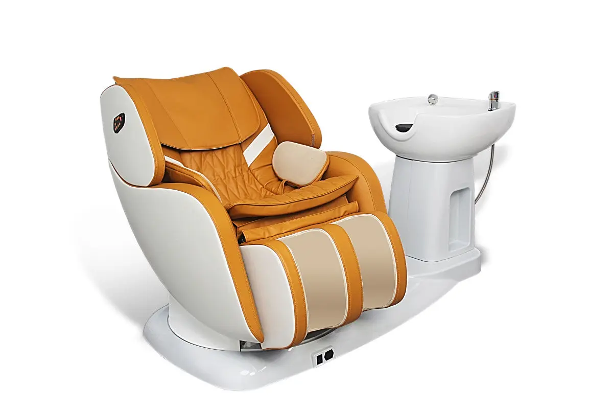 #High-grade Modern Luxury PU Leather Swivel Automatic Single Head Treatment Flush Bed Multi-functional Hair Care Massage Chair 5