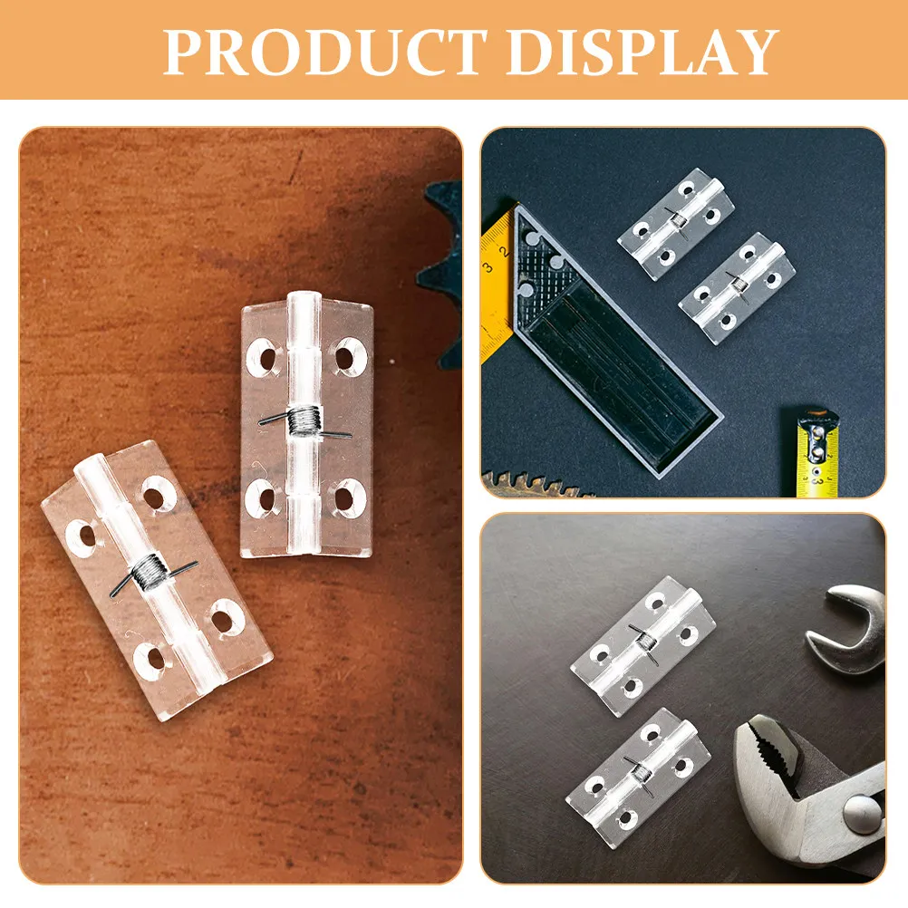 6Pcs Auto Closing Invisible Door Hinges Self Closing Spring Loaded Hinges for Cabinet Cupboard Bookcase Window Doors