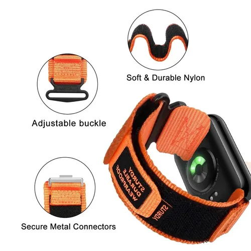 Imagen 2 del producto Correa de nailon para reloj Redmi 5 4, pulsera deportiva intercambiable para Xiaomi Mi Band 9/8 Pro, correa de reloj ajustable