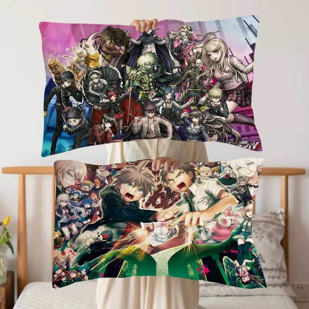 Game D-Danganronpa Cartoon Pillow Towels & Cotton Pillow Inner Cases - Cute, Anti-Head Oil, Polyester & Cotton Options