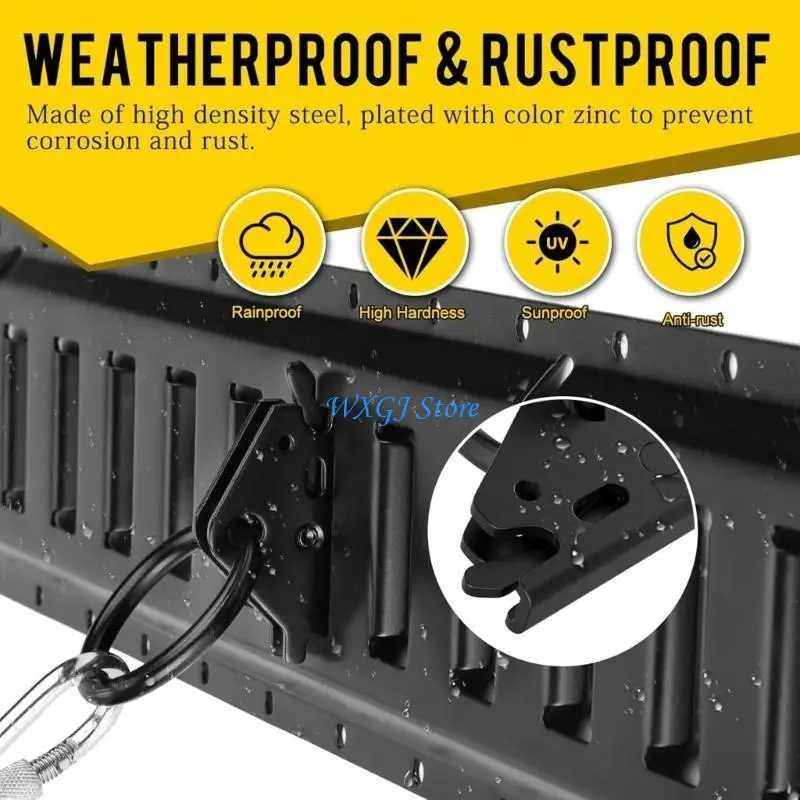 

37JE 10pcs Anti Slip E Track Clips Heavy Duty Zinc Coated Cargo Anchors For Trailers Trucks Commercial Transport Equipment