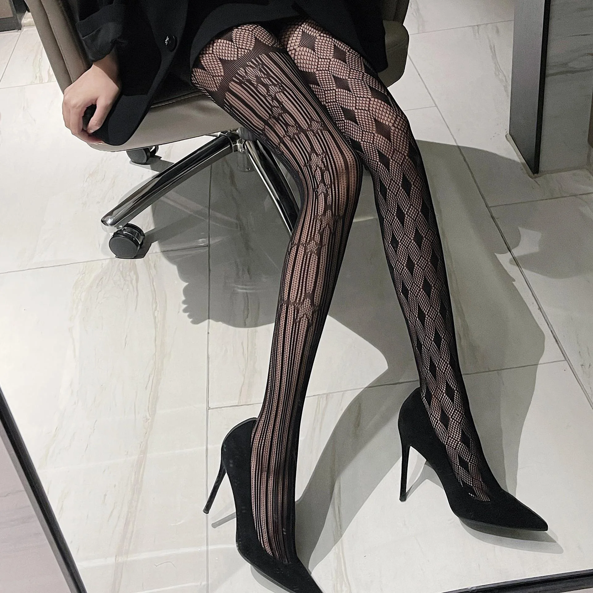 Fashion Womens Argyle Pattern Fishnet Tights Different Pattern Club Wear Party Pantyhose Sexy Underwear Cosplay Goth 1pcs  tt315