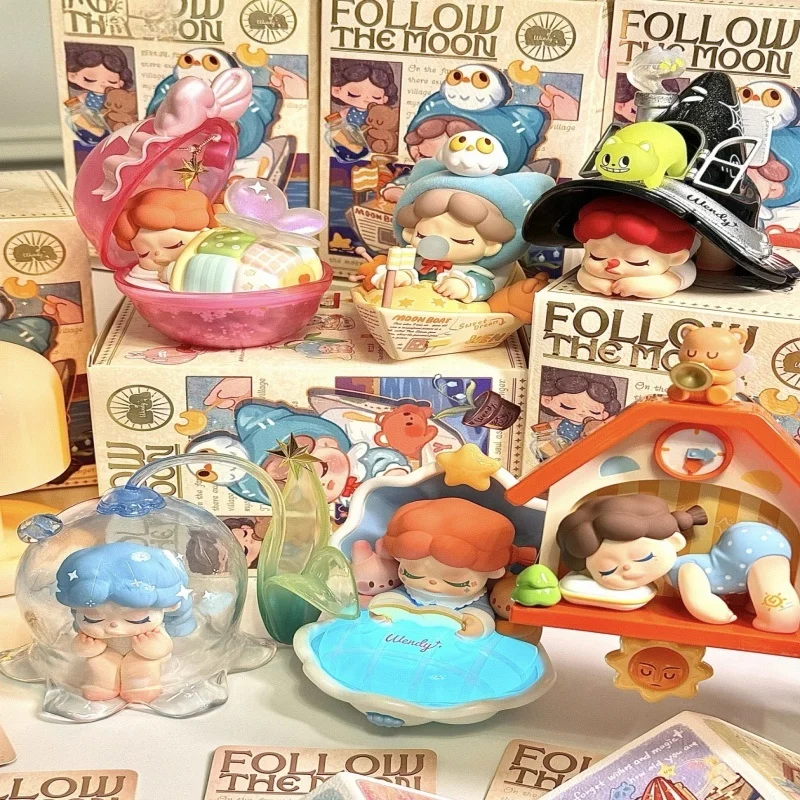 

Wendy Generation Follow the Moon Series Blind Box Night Theme Collectible Figure Art Toy Desk Ornament Doll Gift Trendy Decor