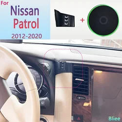 For Nissan Patrol Y62 2012 2013 2014 2015 2016-2020 Magnetic Car Phone Holder 15W Wireless Charging Phone Stand MagSafe Base