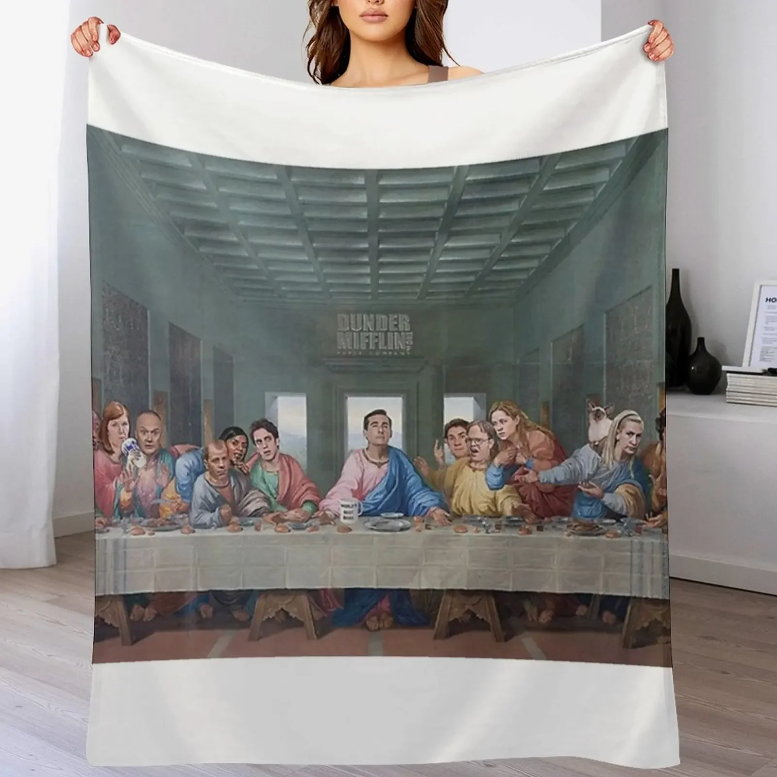 

The Last Supper Office Edition Throw Blanket Decorative Sofas Blankets For Baby Multi-Purpose Warm Blankets