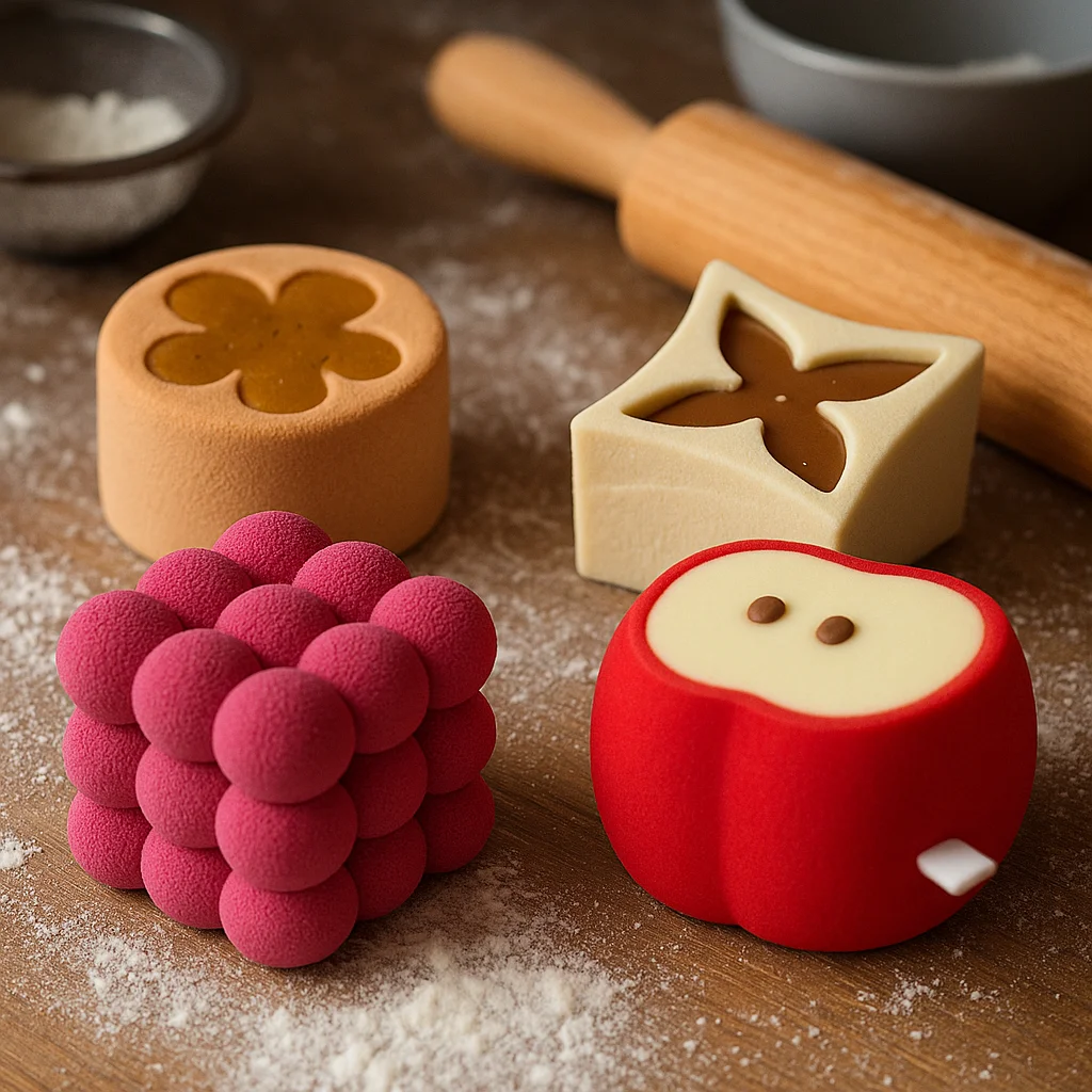 Molde de silicona para repostería, diseño de pastel 3D de Navidad, Mini Cupcake, Mousse, magdalenas, corazón, burbuja, molde cuadrado para hornear
