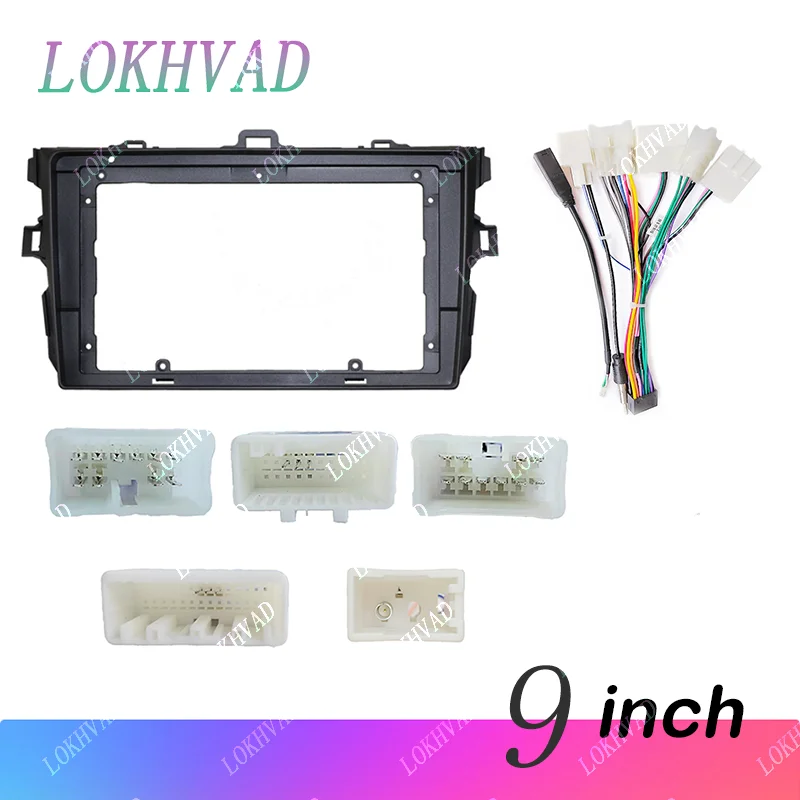 9 Inch For Toyota Corolla 2006 - 2013 Car Radio Stereo Android MP5 Player 2 Din Head Unit Fascia Casing Frame Dashboard Cover