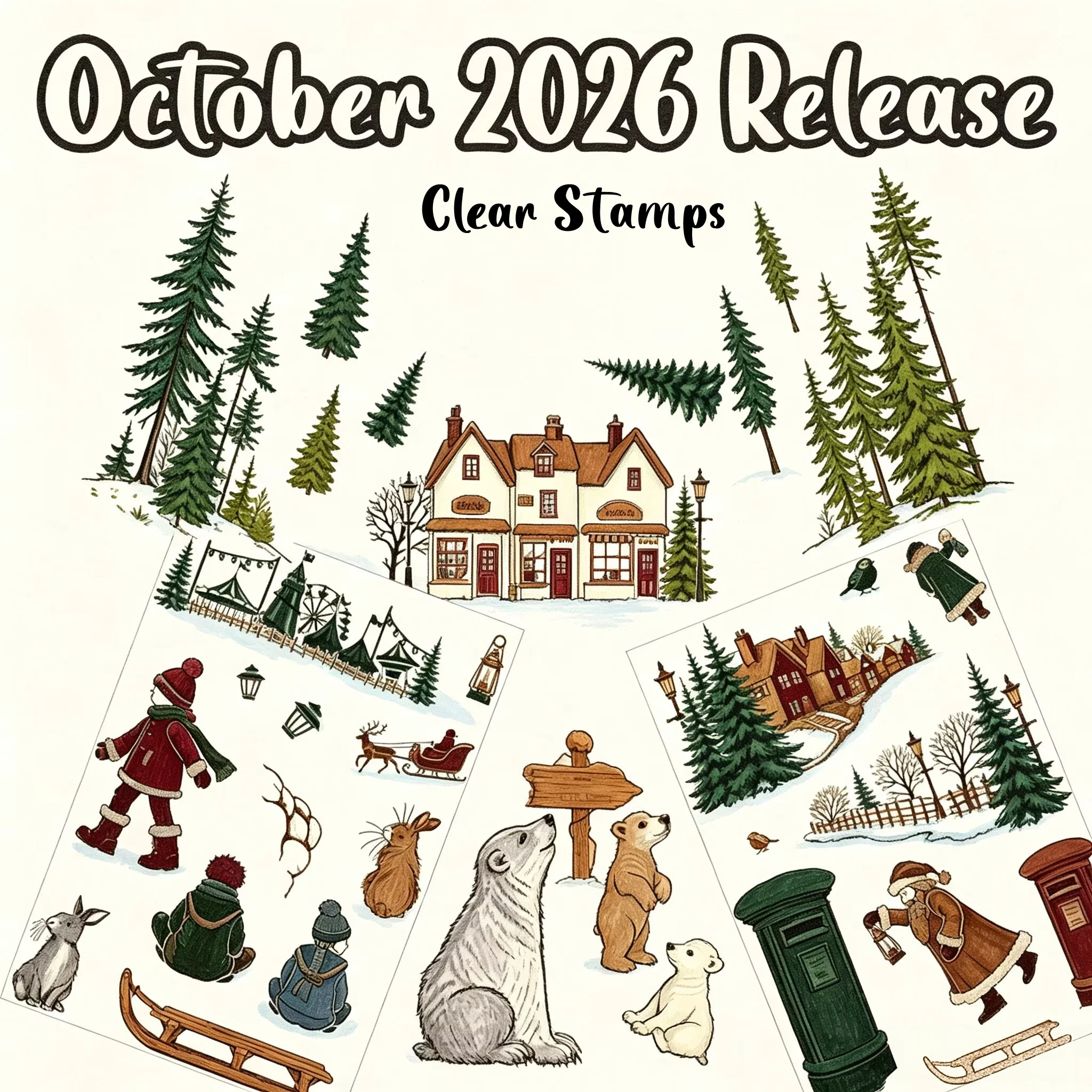 October 2026 Magical Christmas Multibuy Collection Winter Clear Stamps Stencil For DIY Decorating Scrapbook Paper Card Album