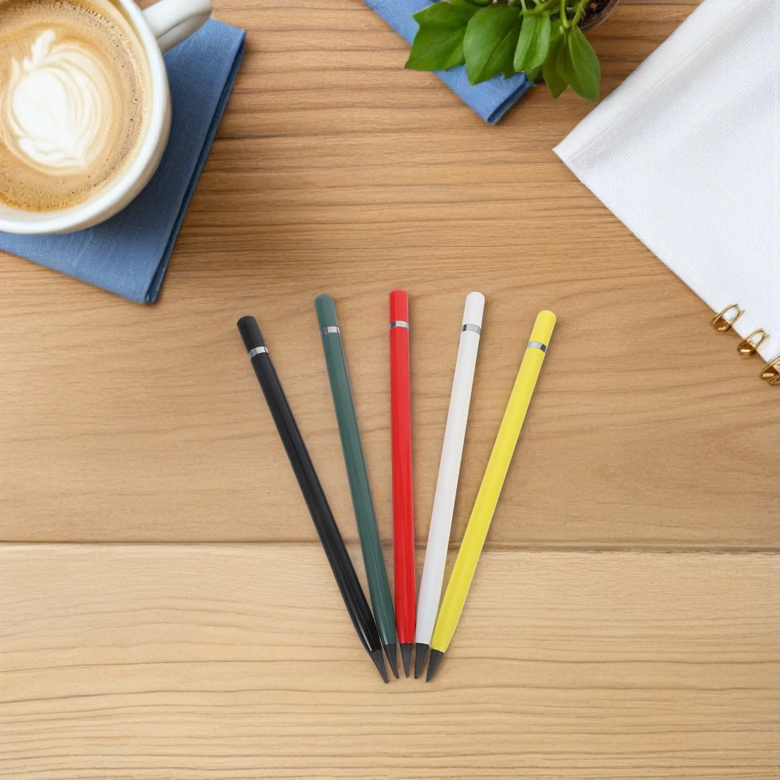 5Pcs Everlasting Pencil Unbreakable Inkless Writing Pencil Reusable No Sharpen Replaceable Nib for Students Sketch Drawing