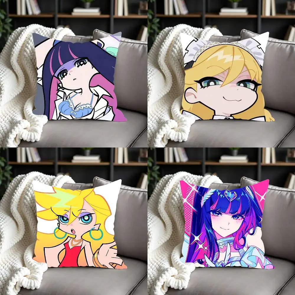

Anime Panty And Stocking Cartoon Double-sided print Pillow Case for Sofa Living Room Home office Decor Protective Cover
