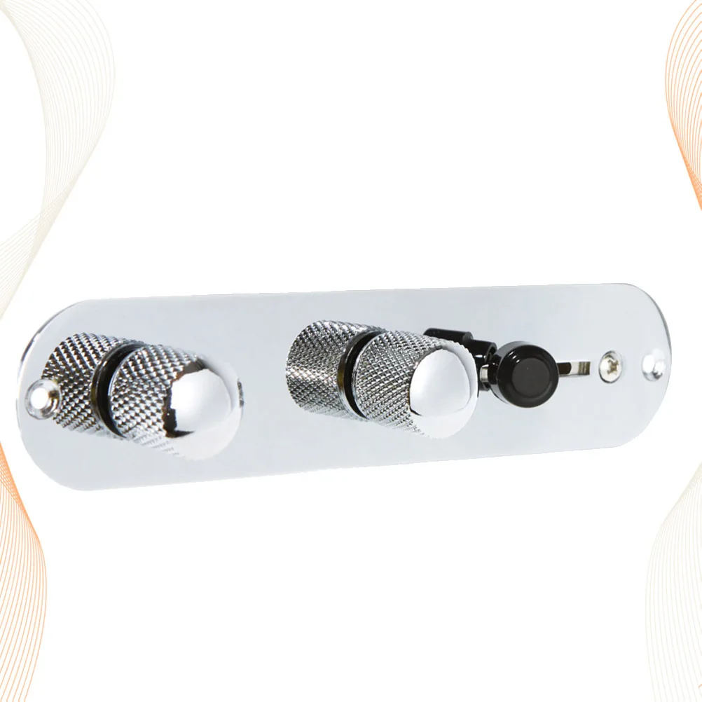 

Electric Guitar Circuit Board Silver Pre-Wired Control Plate 3 Gear Switch 2 Potentiometers Output Wires Replacement