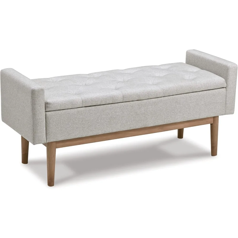 

Signature Design by Ashley Briarson Tufted Upholstered Accent Bench with Storage, Beige & Brown