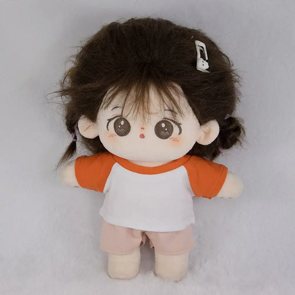 20cm Doll Clothes Cute Tops Candy Color T-shirt Soft Sweatshirt Cotton Stuffed Dolls Plush Toys Accessories Idol Doll Outfit