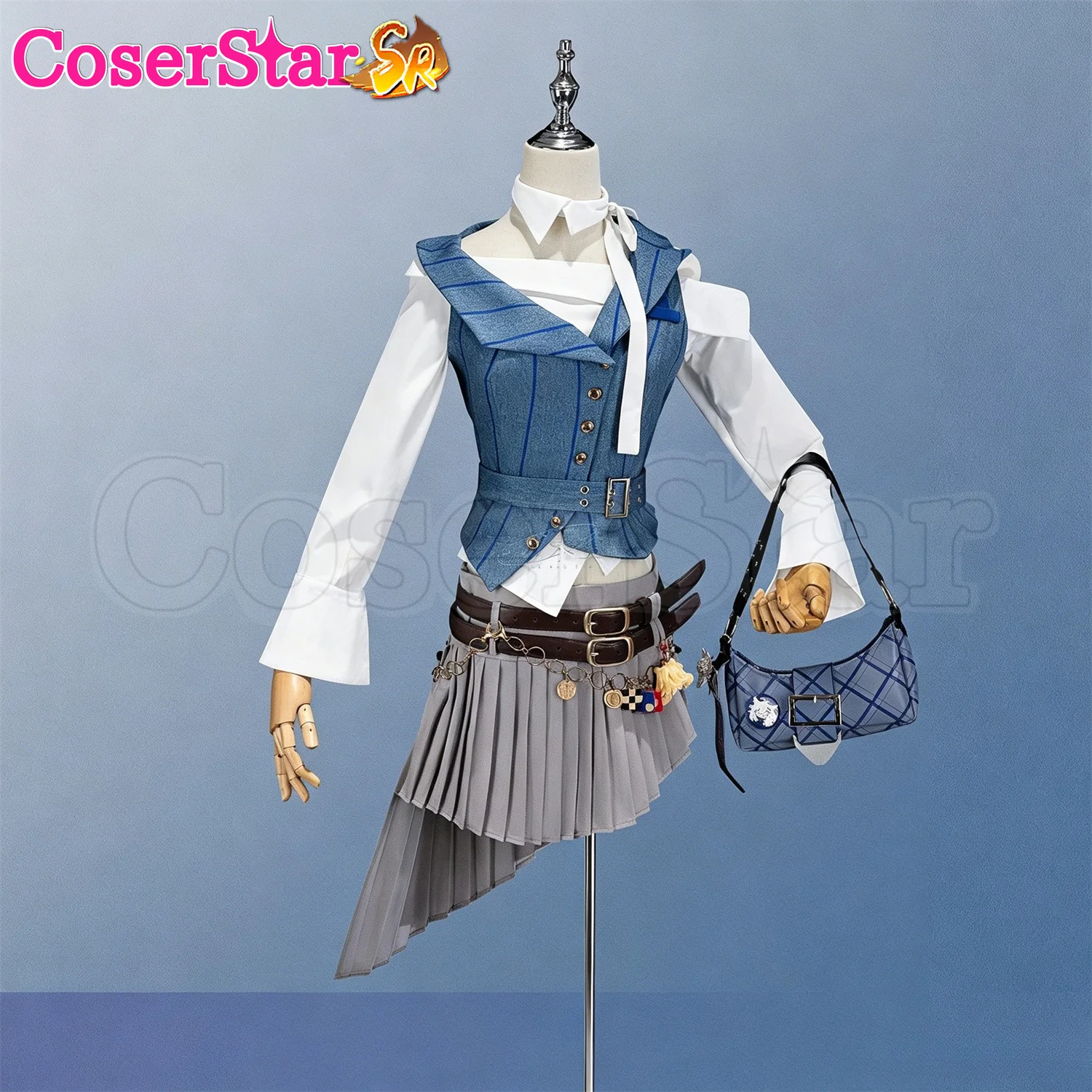 

CoserStar-SR Arknights Texas Cosplay Costume Outfit Women Carnival Halloween Anime Game Role Play Uniform Dress