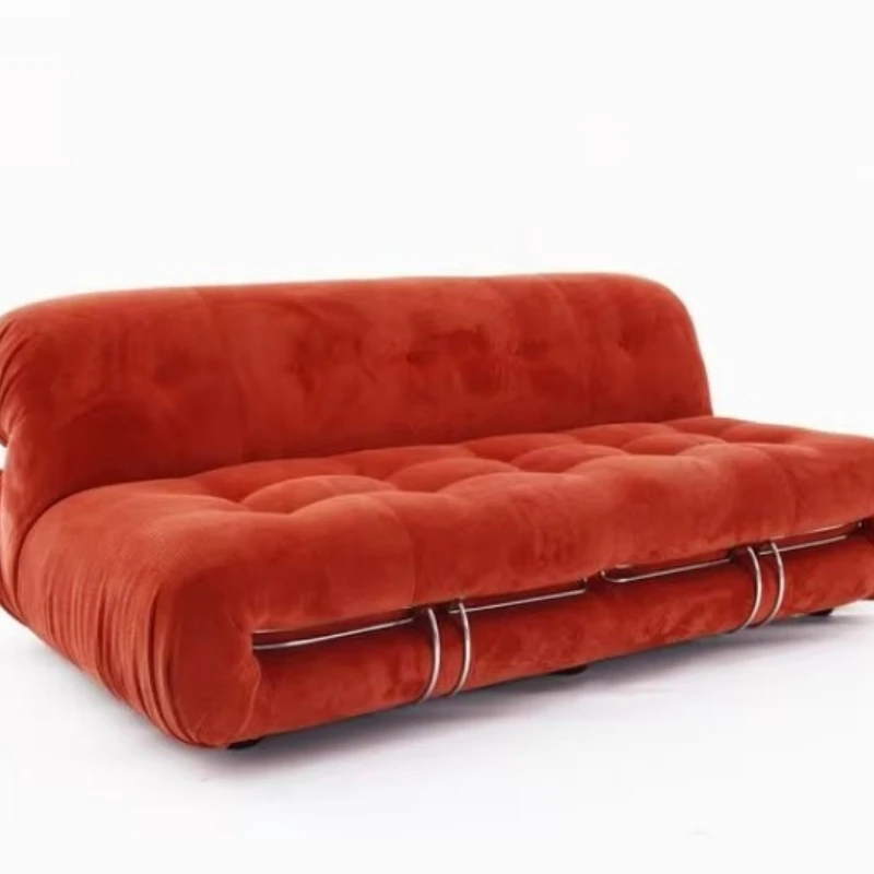 Living room fabric sofa modern corduroy 2 seats