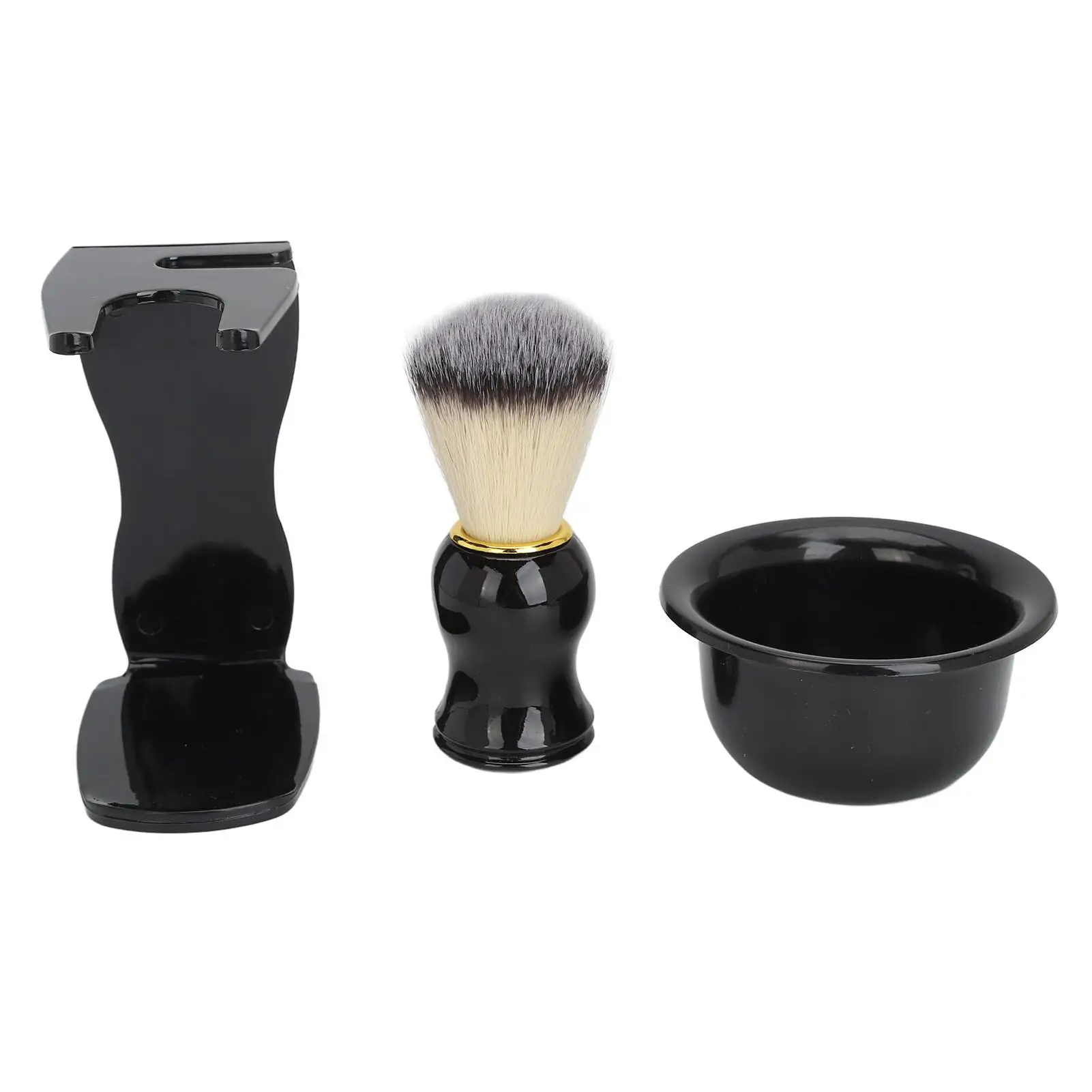 Compact Pocket Beard Care Kit: Drying Holder, Cleaning Brush & Soaping Bowl - Travel-Friendly with Delicate Bristles