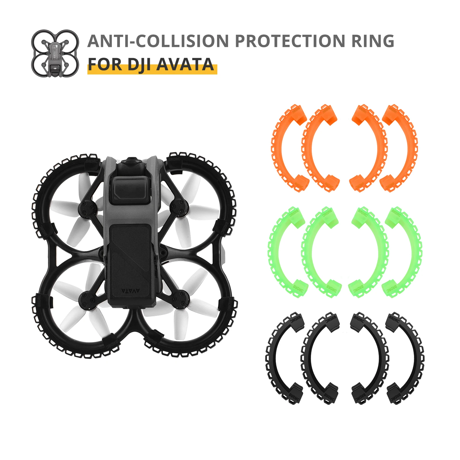 Cánh Quạt Bảo Vệ Cho DJI AVATA Chống Va Chạm Vòng Bảo Vệ An Toàn Bảo Vệ Nhẹ Đệm Cao Su Avata Máy Bay Không Người Lái Phụ Kiện