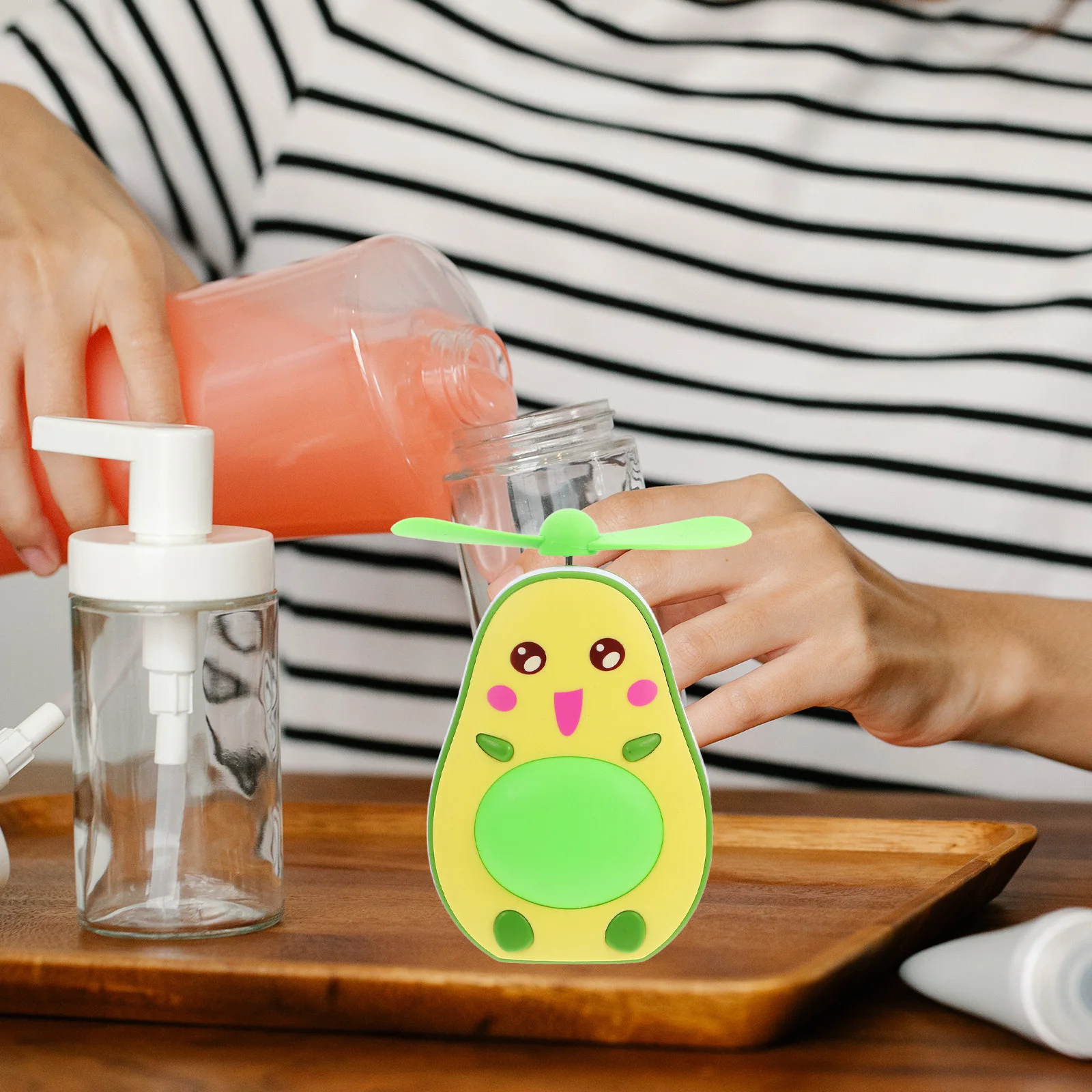 1 Juego de espejo de maquillaje plegable, ventilador recargable compacto, espejo de mano portátil, Mini enfriador de aire multifuncional de viaje