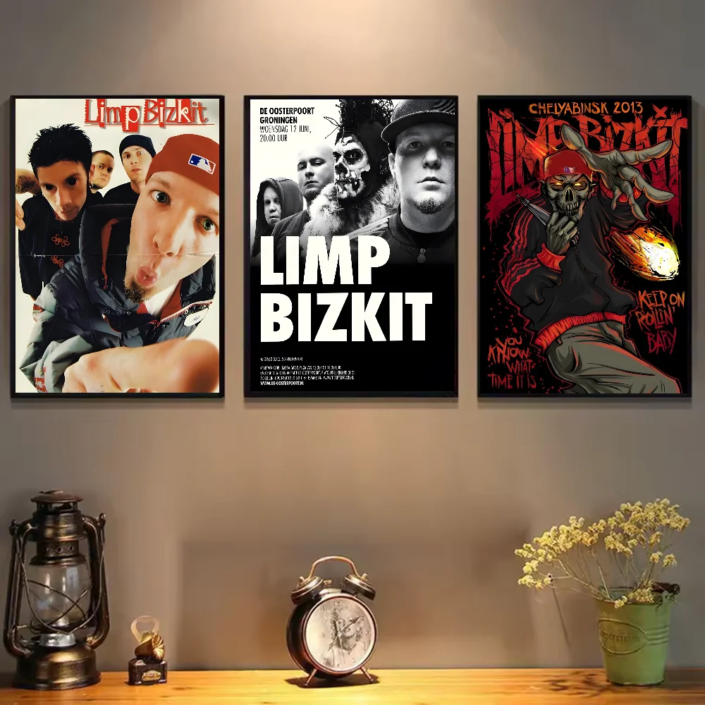 L-Limp Band Bizkit Poster HD Seni Dinding Lengket Tahan Air Rumah Ruang Tamu Kamar Tidur Bar Dekorasi Estetika