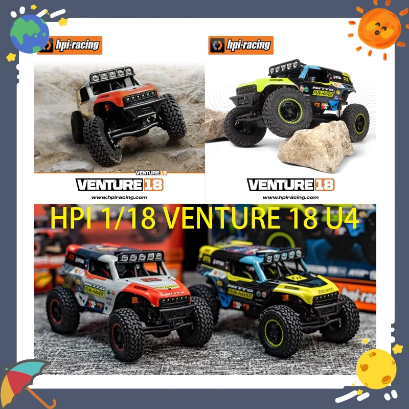 

HPI Simulation 1/18 Flux U4 Wrangler 4400, радиоуправляемый автомобиль с полным приводом, электрический внедорожник с дистанционным управлением, игрушка для мальчиков