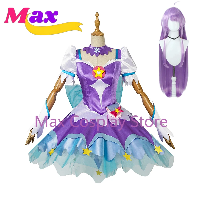 Max Unisex Anime Cos Kaguya Madoka Selene Cosplay Costumes Dress Sets Custom size