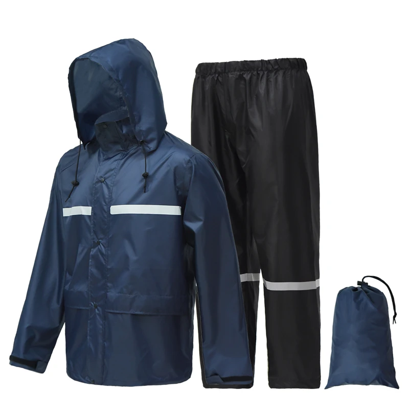 Motorcycle Rain Coat for Men Waterproof Lightweight Rain Gear Jacket Pants Hiking Fishing Rainsuit Motorcyclist Rider Rain