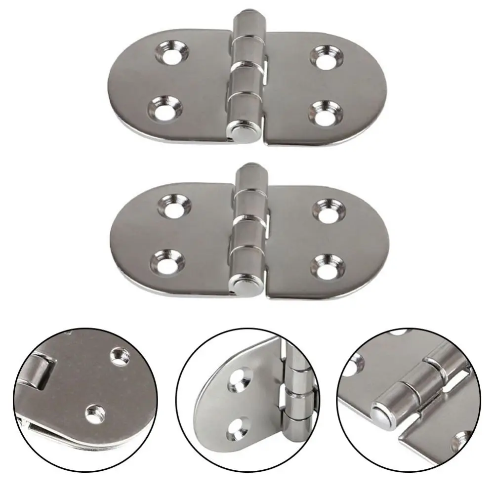 2Pcs Stainless Steel Heavy Duty Hatch Casting Hinge Corrosion Resistance Rust-proof Boat Hinge Thickness Easy Installation