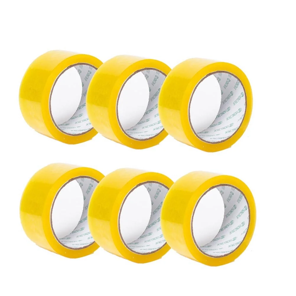 

6 Rolls Sealing Tape High Viscosity Multipurpose Packing Water Resistant All Season Heavy Duty Shipping Storage