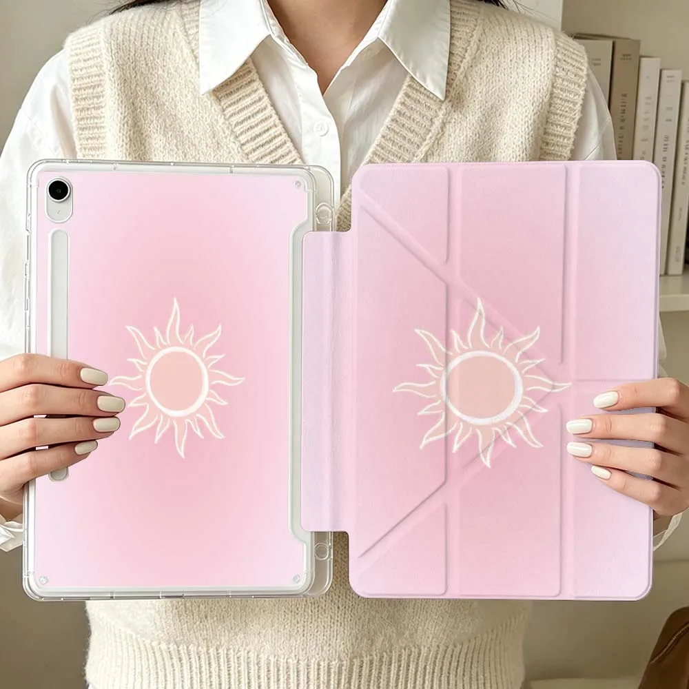 Creative Pink Sun Soft For Samsung Galaxy Tab S6 S7 S8 S9 S10 A8 A9 A11 Lite FE Plus 3Y Tablet Case