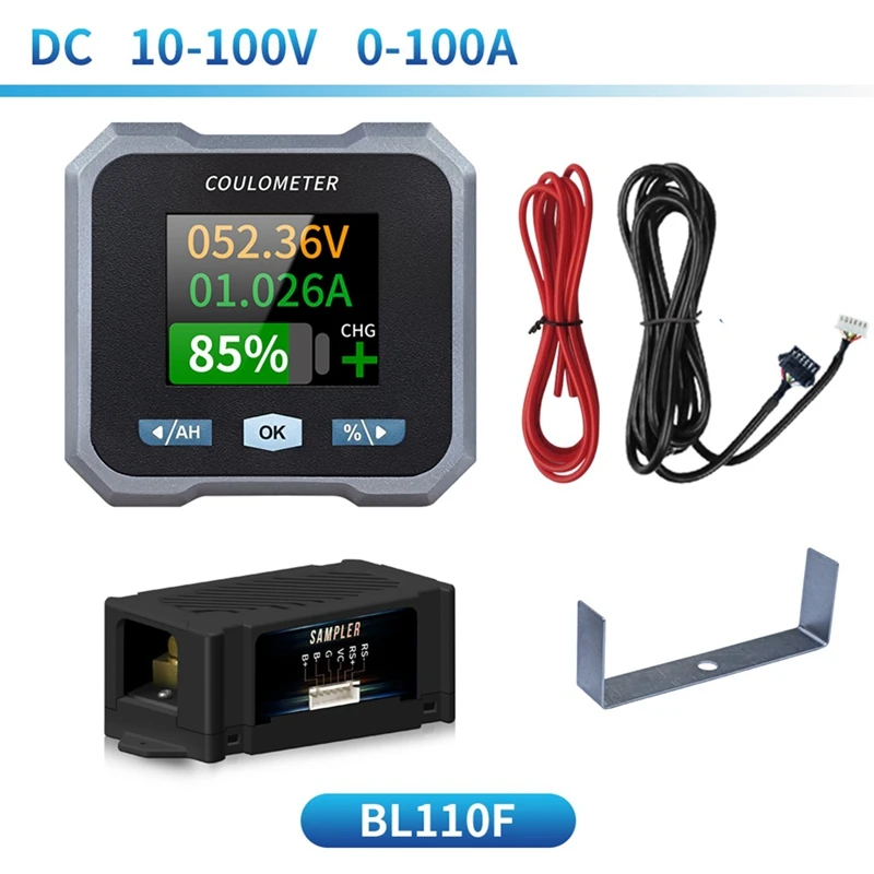 A53Q-BL110F Coulometer Battery Meter DC10-100V 0-100A Waterproof Battery Meter And Voltmeter For Electric Quadricycle