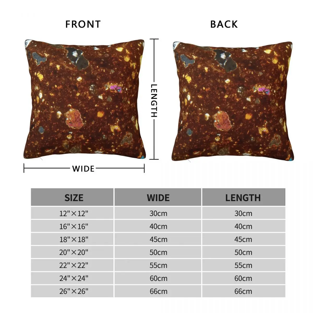 Thin Section Of A Brick Microscope Pillowcase Polyester Linen Velvet Creative Zip Decor Room Cushion Case