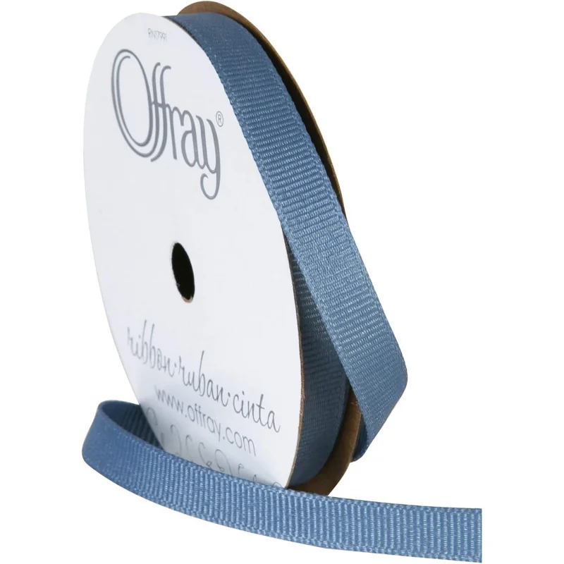 Offray-Ripsband, 3/8 Zoll x 18 Fuß, Antikblau