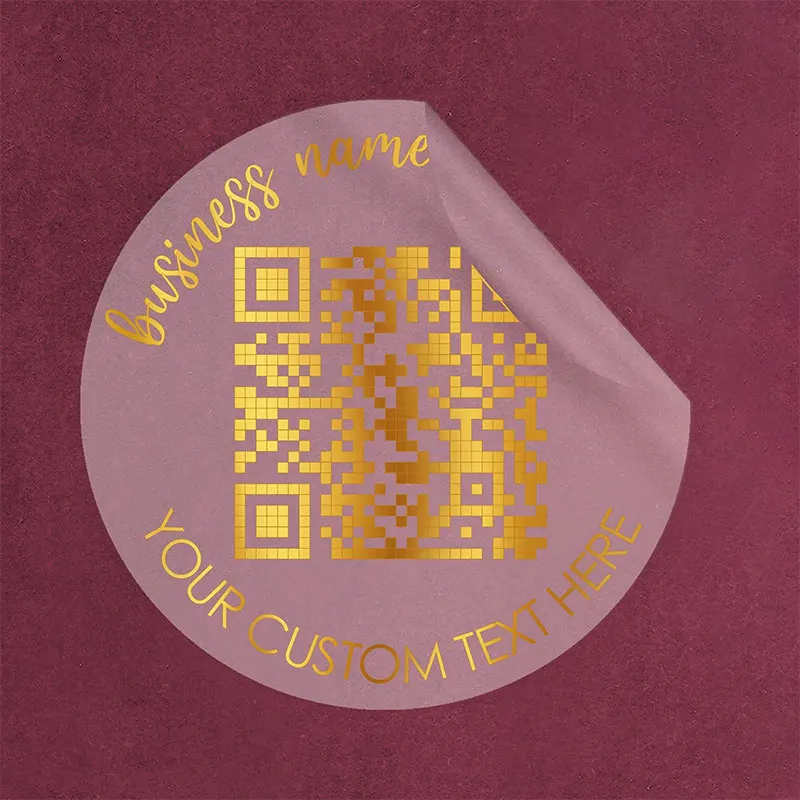 Custom Wedding QR Code Stickers Transparent Gold Foil Wedding Envelope Labels Your Own Wedding Website QR Code Stickers