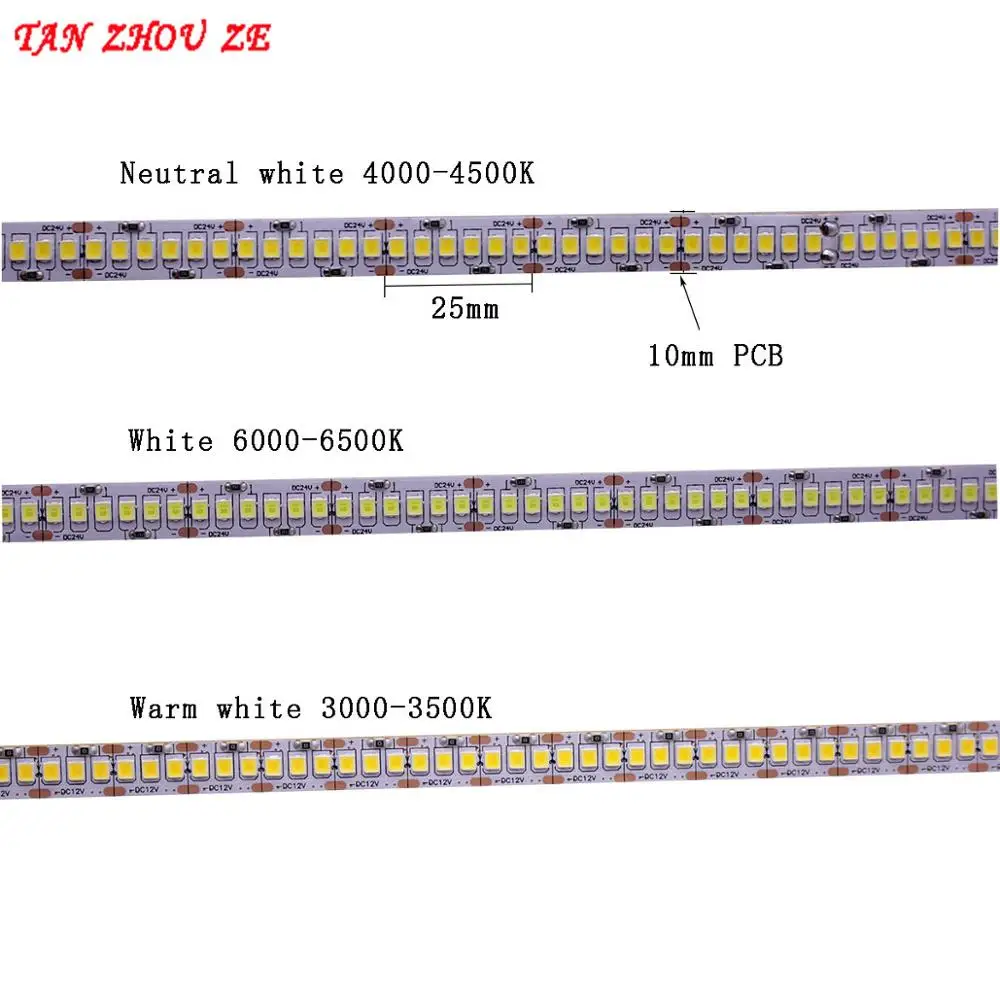 LED Strip 2835 SMD 240LEDs/m 5M 300/600/1200 Leds DC12V High Bright Flexible LED Rope Ribbon Tape Light Warm White / Cold White