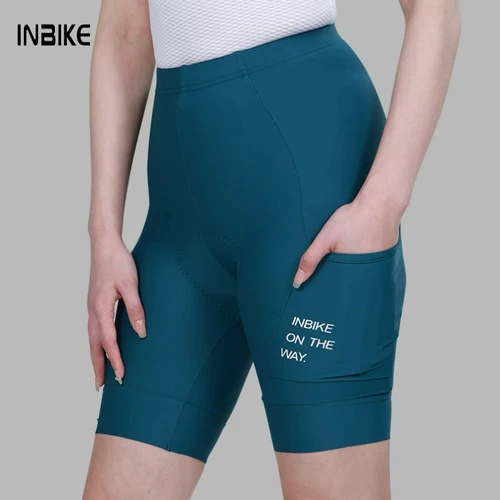 Imagen 2 del producto INBIKE-pantalones cortos de ciclismo para mujer, transpirables, suaves y cómodos, protección UV, ropa profesional para bicicleta