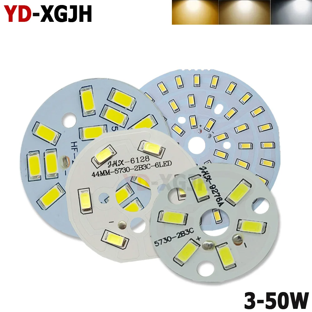 1pcs SMD 5730 LED PCB Light Source Round Aluminum Lamp Plate  Diy Bulbs Retrofit Lamp Board Accessorie