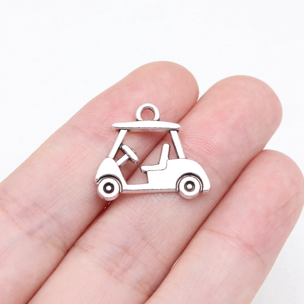 Diy Accessories Golf Cart Charms Vintage Jewelry 17x20mm 20pcs