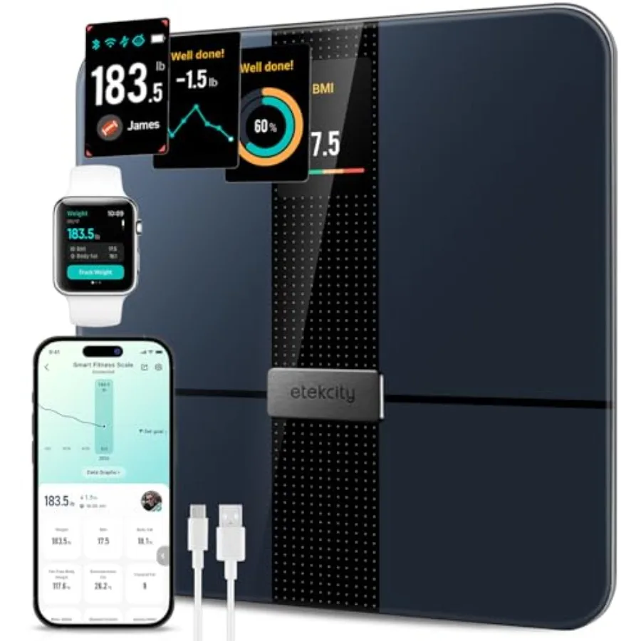 FSAandHSA Eligible Smart Scale for Body Weight Fat Digital Weighg Mache for Accurate BMI Muscle Mass Composition Apple Health C