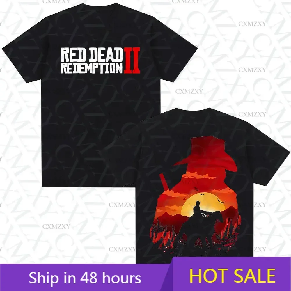 

Red Dead Redemption 2 Game Player Graphic T Shirts Men Women Gothic Short Sleeve T-Shirt Y2K Fashion High Quality Cotton T Shirt