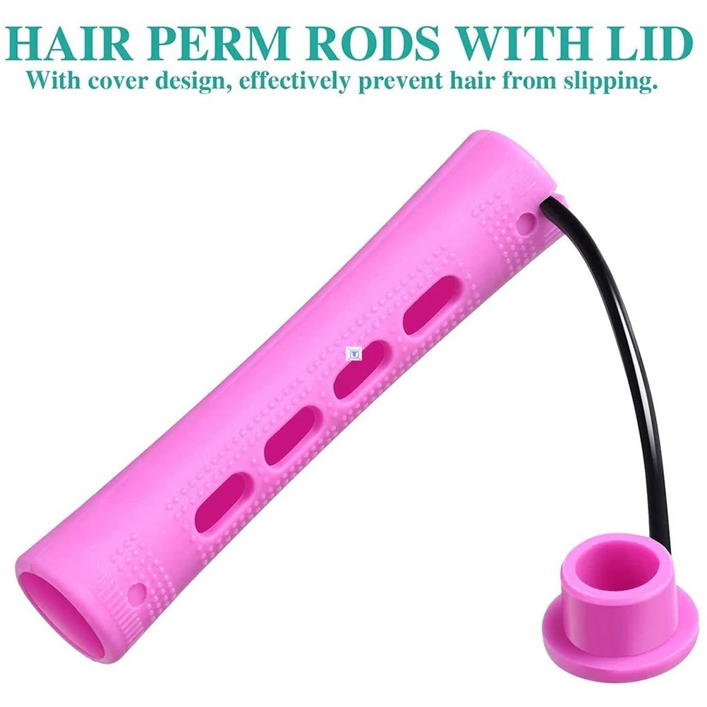 10PCS Hair Perm Rods Short Cold Wave Rods Plastic Perming Rods With Hair Cold Wave Rods Hair Curler For Women Long Short Hair