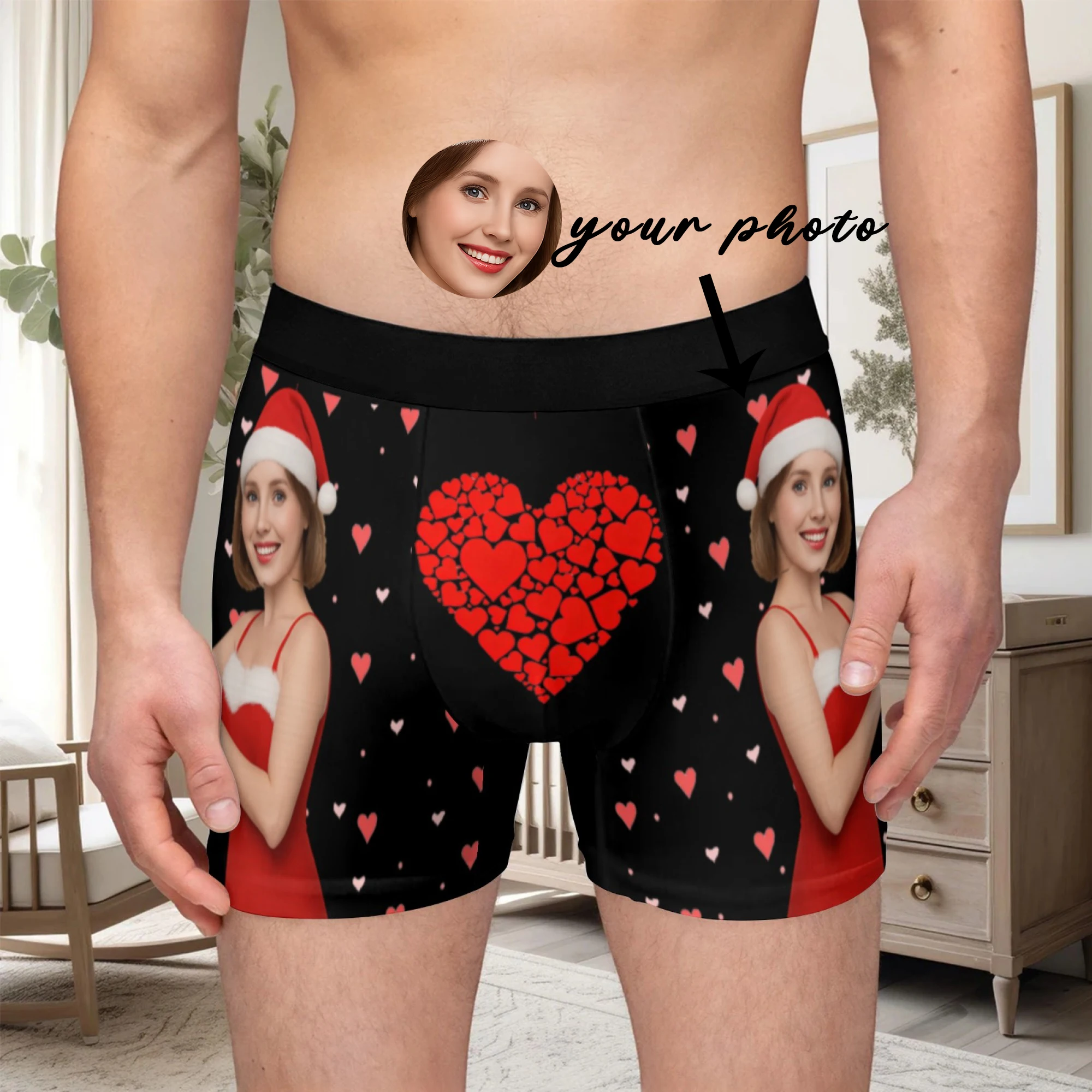 Personalized Face Photo Underwear Custom Boxer Briefs Custom Men Valentine's Day Gift For Husband Anniversary Gift for Dad